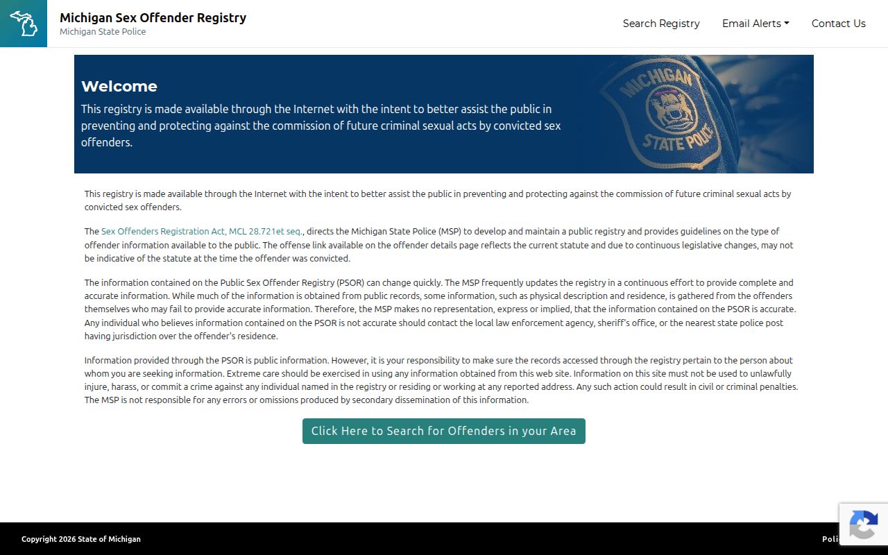 Michigan registry image source compared with Gladwin County released inmate mugshots